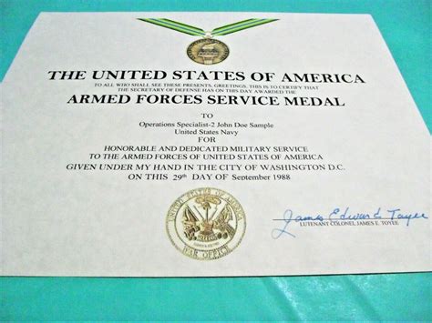 Usmc Certificate Of Commendation Template