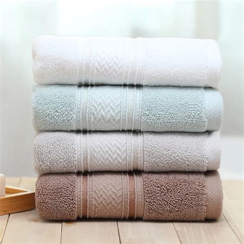 Elegant Quality Terry Fabric Cotton Bath Towel Adults Large Size High Water Absorbent Home