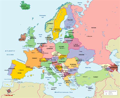 Representaci N Bandera Nacional Lucha Mapa Politico Europa En Ingles