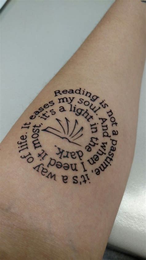 My Literary Tattoo That Perfectly Describes My Passion For Reading Original Design By Corinne