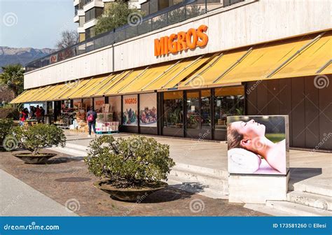 View Of The Migros Supermarket In Lugano Switzerland Editorial Image Image Of People