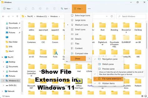 Show File Extensions Windows 10