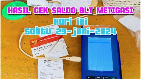 Hasil Cek Saldo Blt Hari Ini Sabtu Juni Youtube