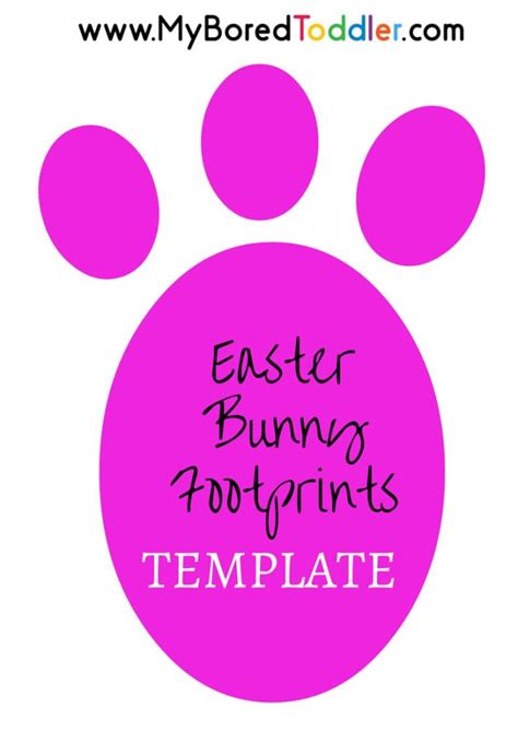 How to draw animals hares and rabbits. Easter Bunny Footprint Stencil - My Bored Toddler