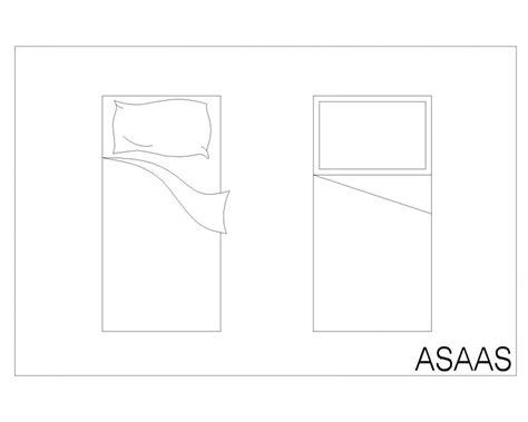 Residential Single Bed Top View Dwg4 Thousands Of Free Cad Blocks