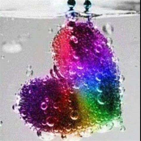 Rainbow Water Bubhle Heart Heart Wallpaper Colorful Heart I Love Heart