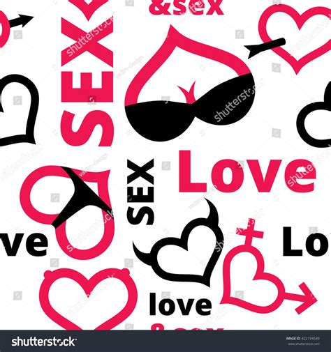 Love Sex Seamless Pattern Stock Vector Royalty Free 422194549 Shutterstock