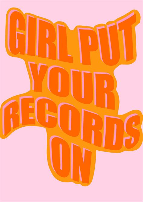 Girl Put Your Records On Print Etsy