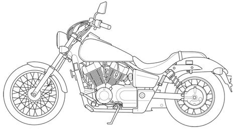 View the dark vintage motorcycle poster design. Motorcycle Line Art