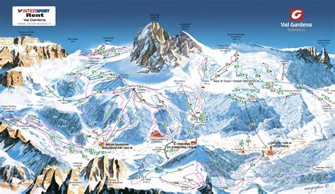 Ski Map Val Gardena Alpe Di Siusi Dolomiti Superski