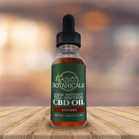 1000mg Natural Cbd Oil Full Spectrum And Lab Tested Kats Botanicals