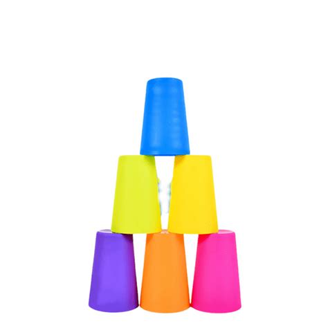 Saydy Stacking Cups Game With 50 Challenges 6 Stacking Cups Bell