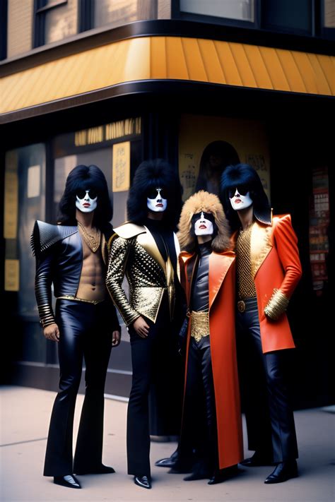 Lexica 1972 A 4 Piece Rock Band Dressed Like The Band Kiss Standing