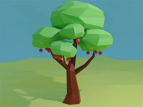 Apple Tree Low Poly 3d Model Free Vr Ar Low Poly 3d Model Cgtrader