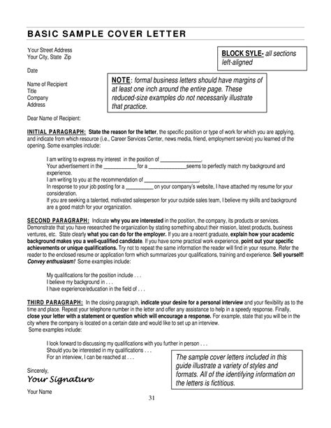 Basic Cover Letter How To Draft A Basic Cover Letter Download This