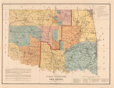 Map Of Indian Territory And Oklahoma Library Of Congress