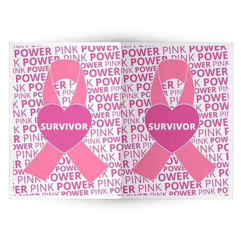 Breast Cancer Survivor Folded Set Of Greeting Cards Combat Breast Cancer