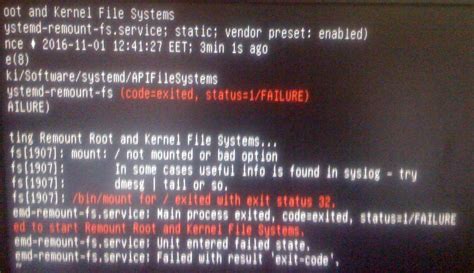 16.04 - Boot Failed: Failed to start Remount Root and Kernel File Systems - Ask Ubuntu