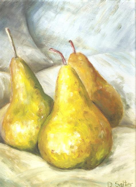 Debbie Salter S Art Pears Oil On Canvas By Debbie Salter