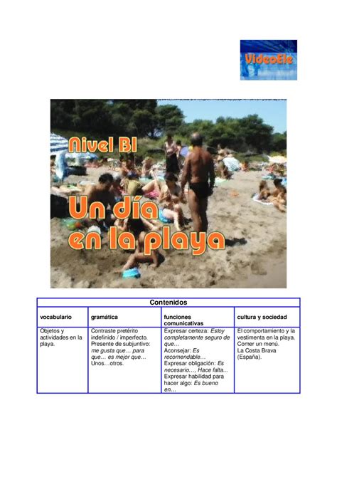 Un Día En La Playa Nivel B1 Guía Didáctica By Videoele Issuu