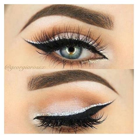 Silver Eyeliner Liked On Polyvore Featuring Beauty Products Makeup