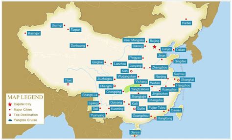 Map Of China With Cities China Map With Cities Eastern Asia Asia