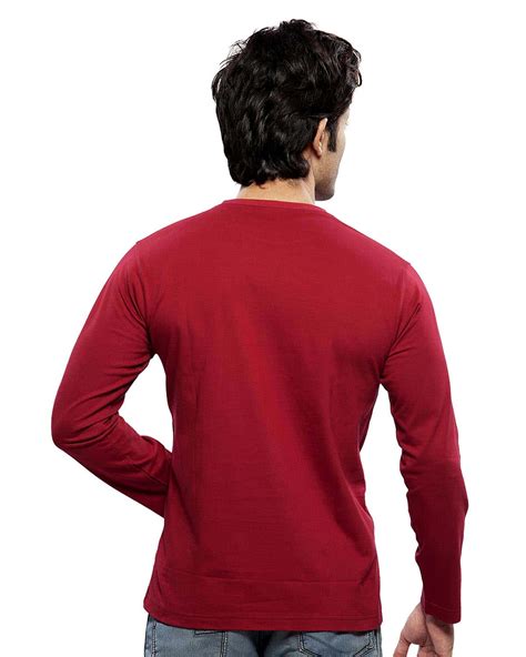 Maroon Plain T Shirt For Men And Women Full Sleeve Jopokart