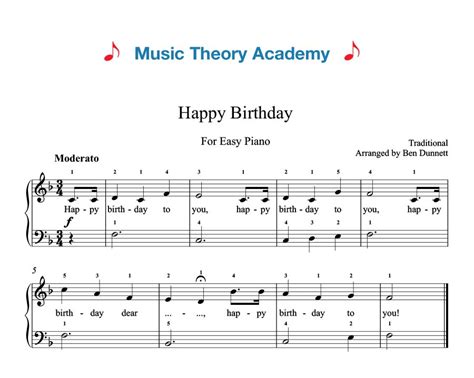 Mildred Patty Hill Happy Birthday To You Sheet Music Notes Chords