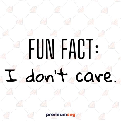 Fun Fact I Don T Care Svg Sarcastic Svg Funny Svg Downloadable Files Wall Décor Wall Hangings
