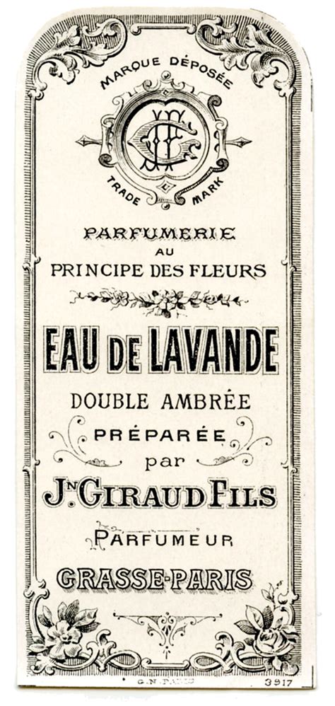 Old Label French Perfume The Graphics Fairy