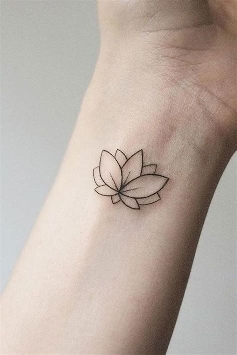 Simple Lotus Flower Tattoo Wrist Viraltattoo