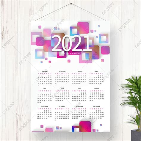 2021 Colorful Calendar Design Template Download On Pngtree