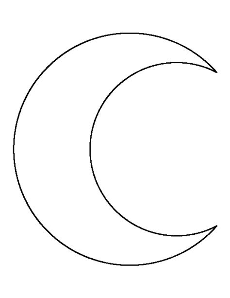 Printable Crescent Moon Template Ramadan Crafts Moon Pattern