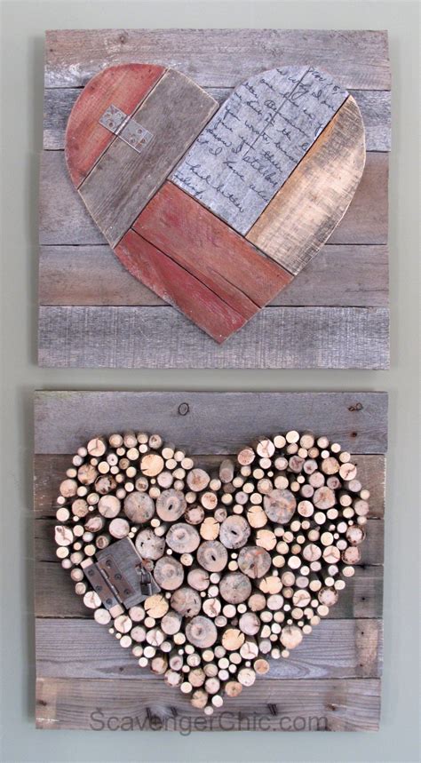 Pallet Wood And Sticks Valentines Heart Diy Wooden Hearts Crafts Heart