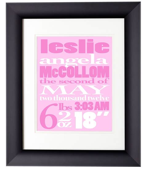 Birth Announcement Baby Name Print Personalized Baby Sign Birth