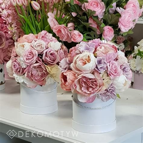 Flowerbox Kwiaty Sztuczne W Pudełku Peonie Milda M 9264 Dekomotyw