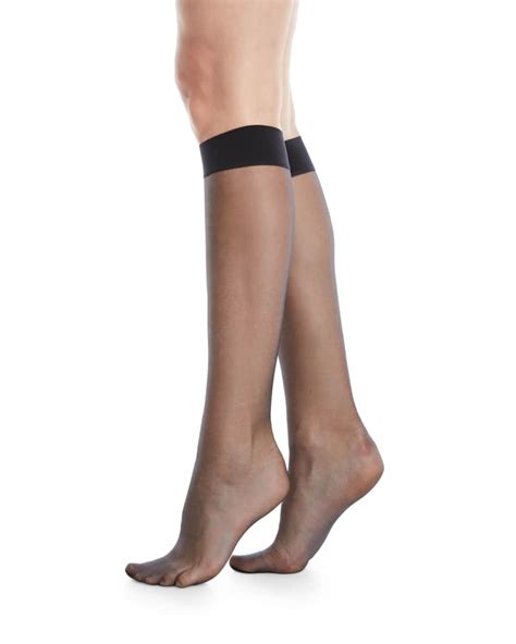 wolford nude 8 sheer knee high stockings neiman marcus