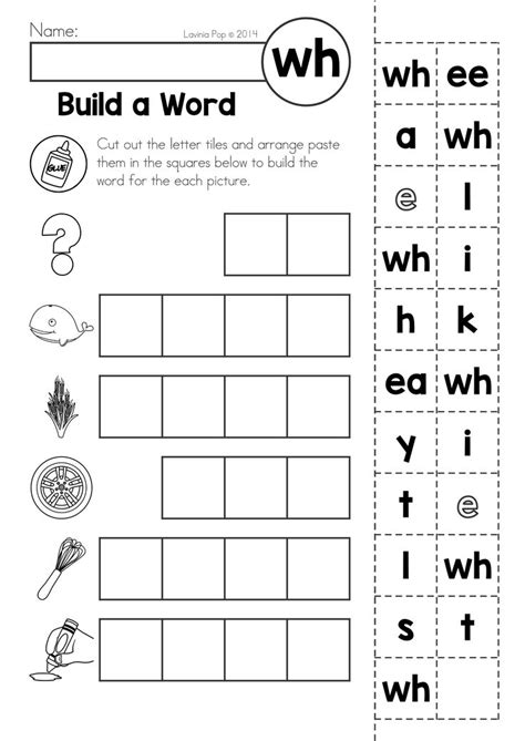 Free Digraph Wh Phonics Word Work Multiple Phonograms Kindergarten
