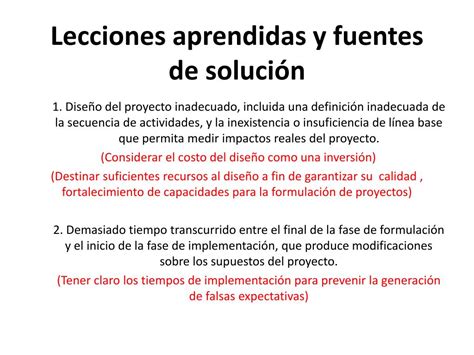 Ppt Lecciones Aprendidas Y Fuentes De Solución Powerpoint