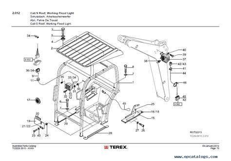 terex tc  mini excavator  illustrated parts catalog