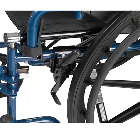 Drive Medical Blue Streak Wheelchair With Flip Back Desk Arms Swing