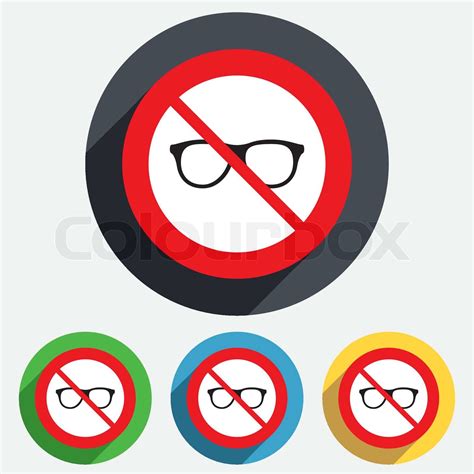 No Glasses Retro Glasses Sign Icon Stock Vector Colourbox