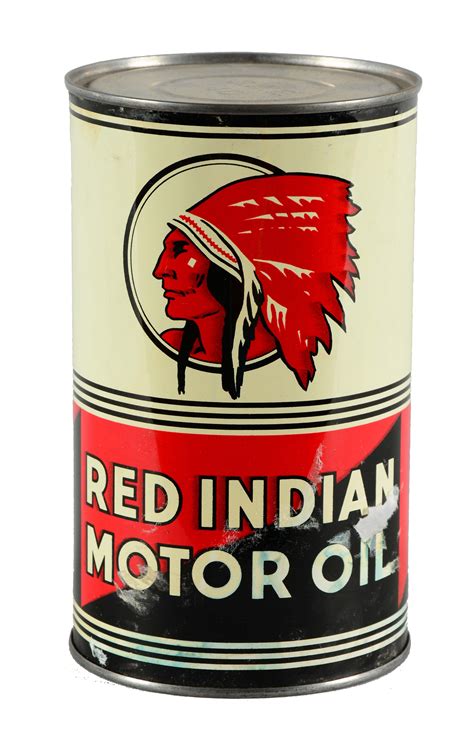 Lot Detail Red Indian Motor Oil Imperial Quart Can