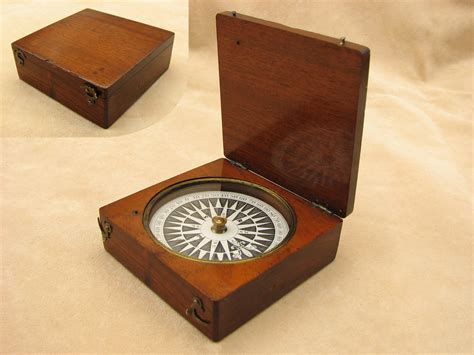 scientific collectables for antique 19th century mahogany marine compasses