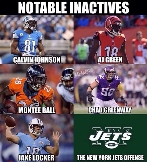 Nfl Memes On Twitter Notable Inactives Jbthf24p5h
