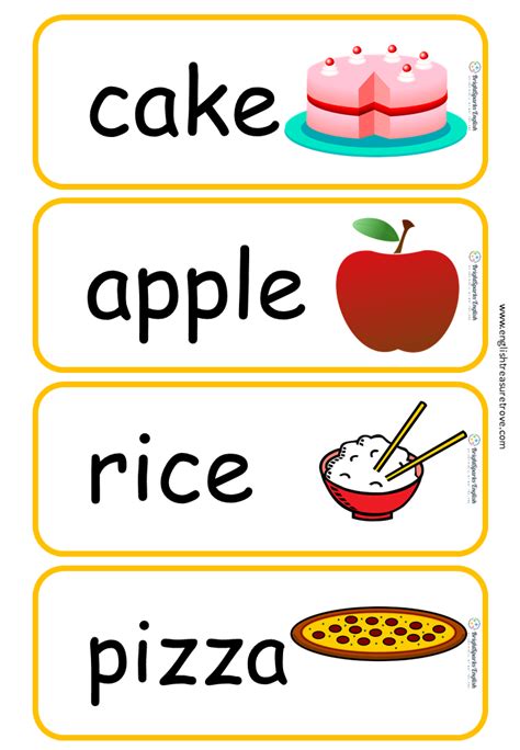 Food Flashcards For Kids Vrogue
