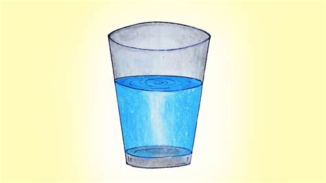 How To Draw Glass With Water ‍easy And Simple Glass Drawing Very Easy