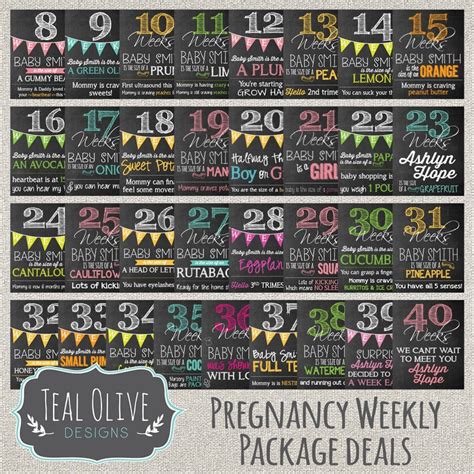 Weekly Pregnancy Chalkboard Sign Chalkboard Sign Weekly Etsy