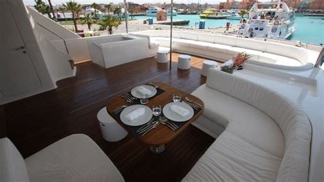 Al Fresco Dining On Board Of The Red Sea Charter Yacht Seven Spices