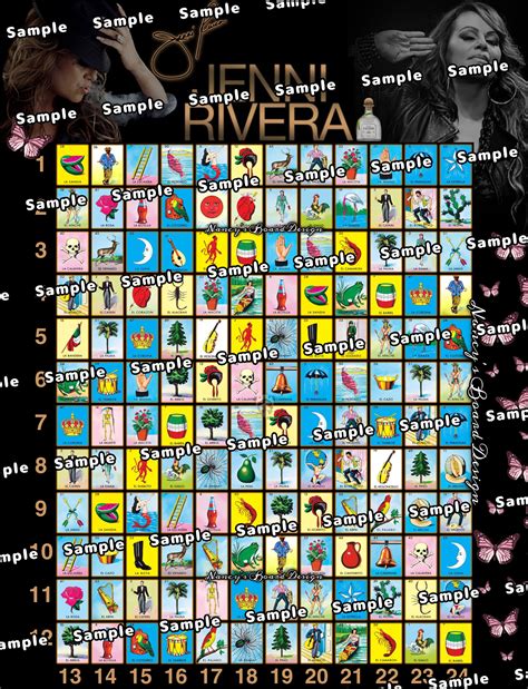 Jenni Rivera Loteria Board Etsy